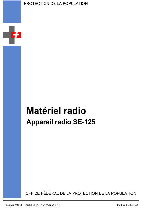 Matériel radio: Appareil radio SE-125